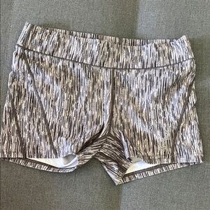 Reebok Gray Patterned Women's Athletic Shorts